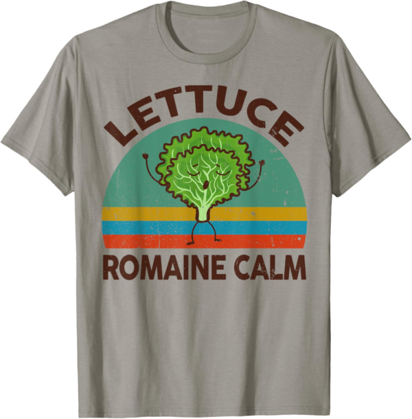 Vegan-Shirt Lettuce Romaine Calm Men Women Funny Vegetarian ... - Image 2
